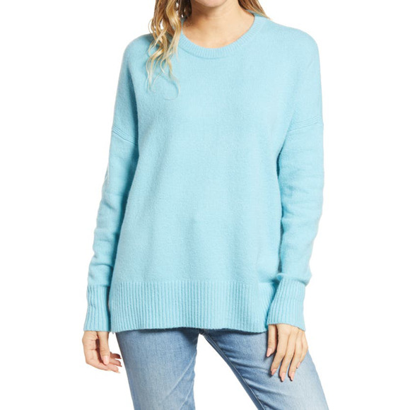 TREASURE & BOND NEW $69 Oversize Crewneck Pullover in Blue Milky XS - Picture 1 of 4